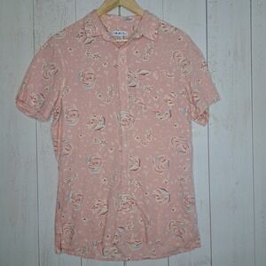 Summer Retro Vacationcore The Rail Men's M Short Sleeve Button Down Soft Floral